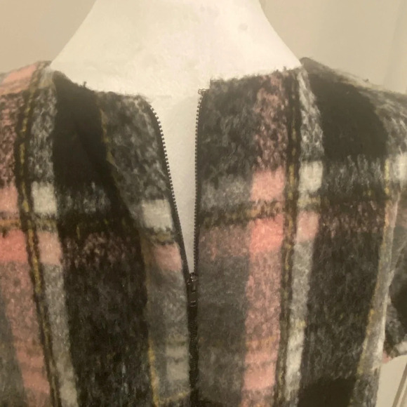 Anthropologie Line & Dot Frontier Plaid Short Sleeve Mini Dress - Picture 6 of 12